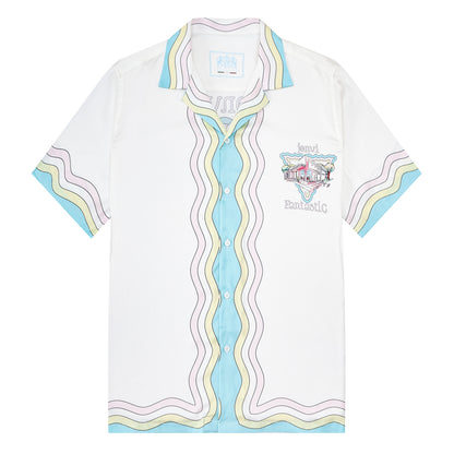 Animal House Building Camp Collar Short Sleeve Shirt
