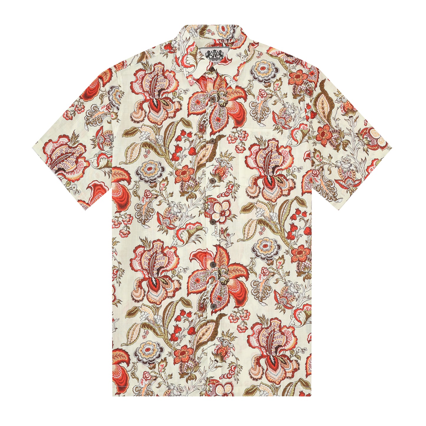 Floral Pattern Short Sleeve Sports Shirt Festival Wear