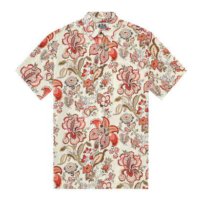 Floral Pattern Short Sleeve Sports Shirt Festival Wear