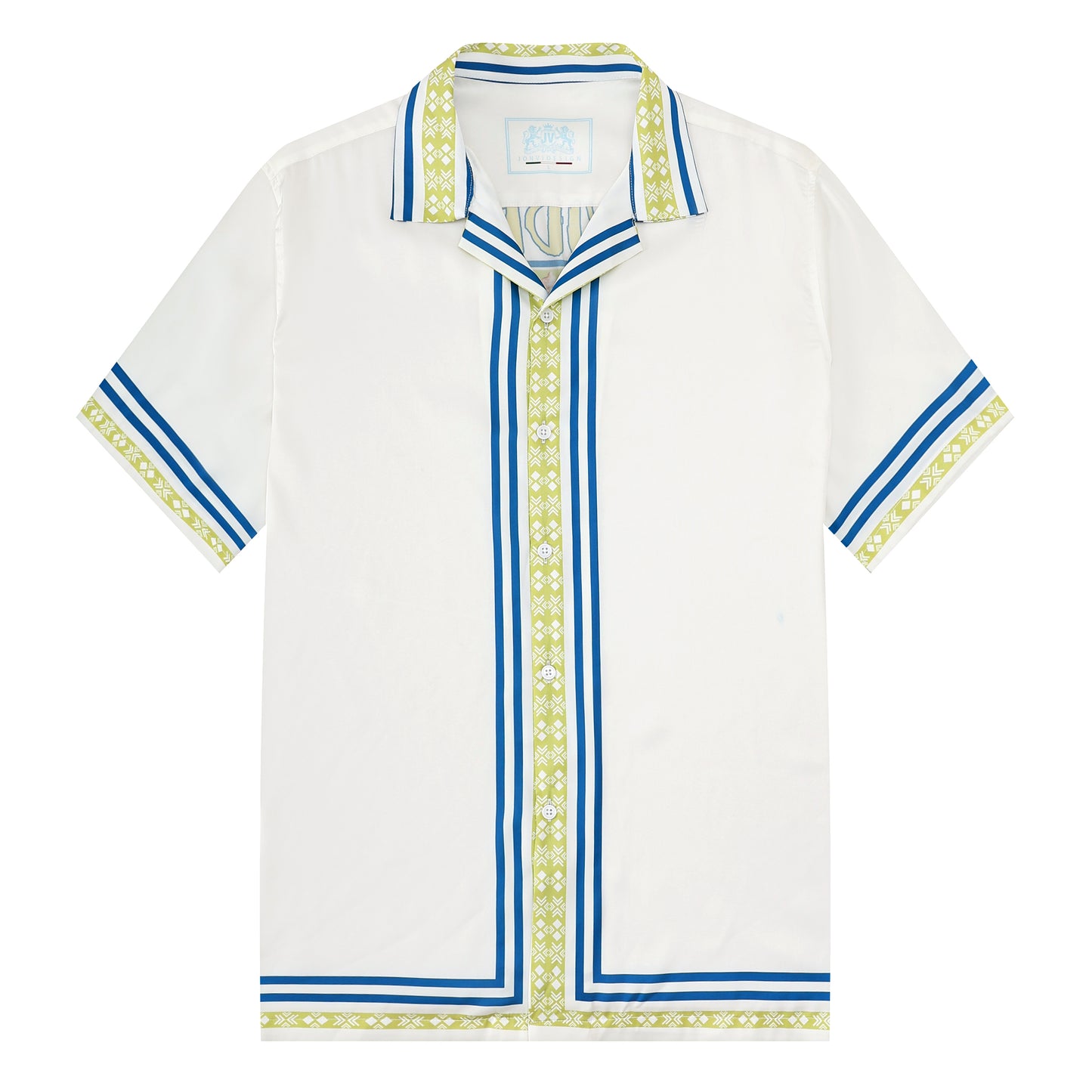 Grand Palace Pattern Short Sleeve Camp Collar Shirt