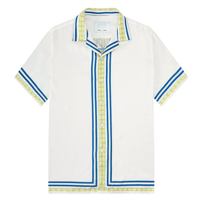 Grand Palace Pattern Short Sleeve Camp Collar Shirt