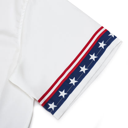 Statue of Liberty Pattern Camp Collar Casual Shirt for Men