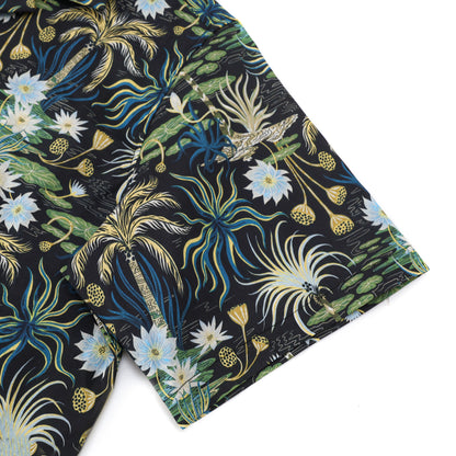 Aloha Style Floral Pattern Camp Collar Short Sleeve Shirt