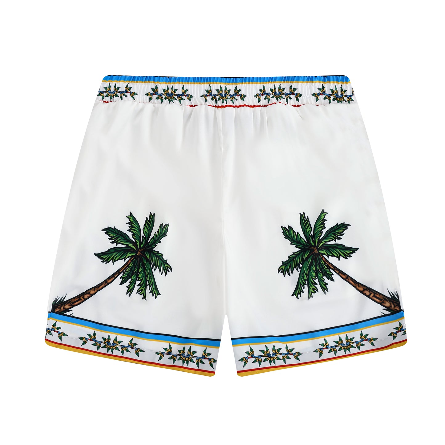 Tropical Vibe Tiki Pattern Waistband Shorts
