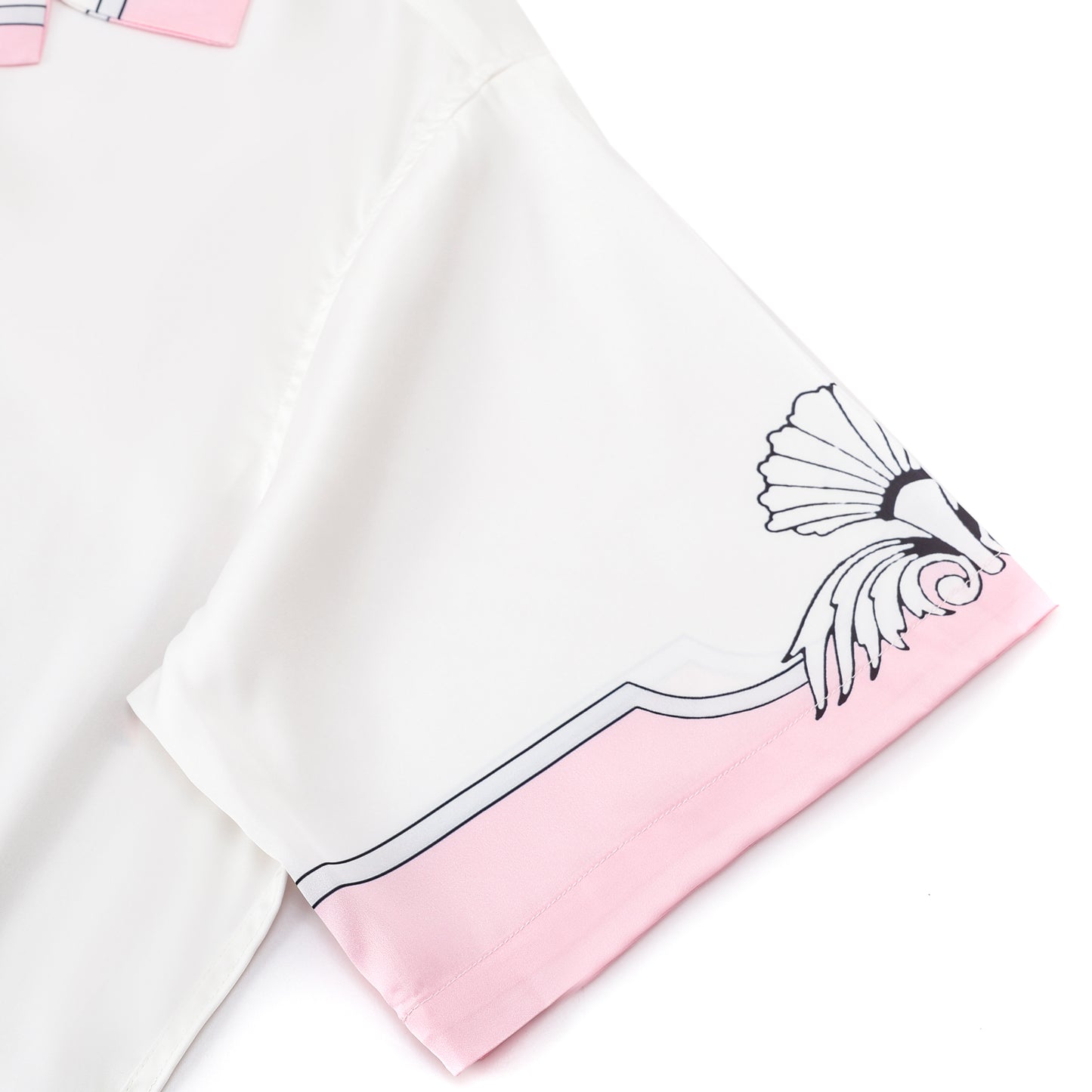 Marine Seahorse Pattern Short Sleeve Camp Collar Shirt
