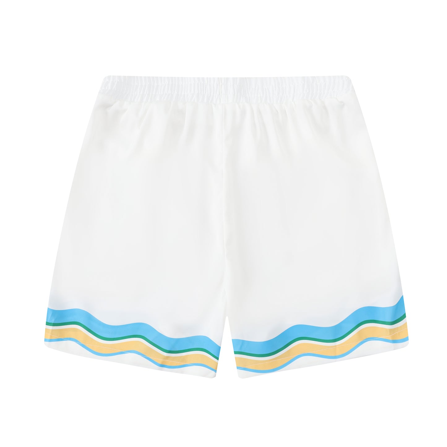 Seahorse Beach Wave Pattern Waistband Shorts