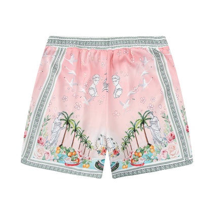 Retro Palace Spotted Dog Printed Waistband Shorts