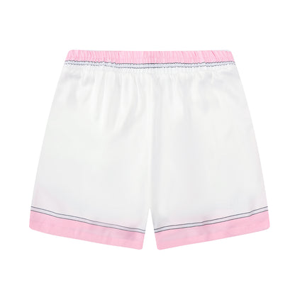 Marine Seahorse Pattern Pink Waistband Shorts