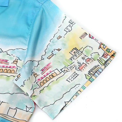 Yacht Holiday Theme Resort Wear Short Sleeve Sports Shirt