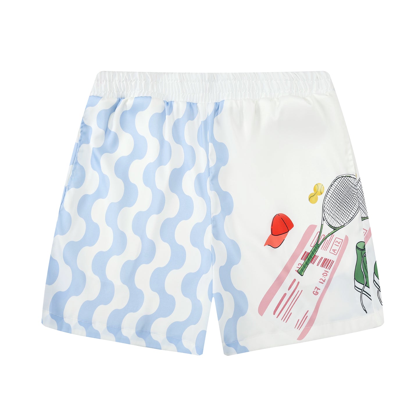 Tennis Element Print Waistband Shorts