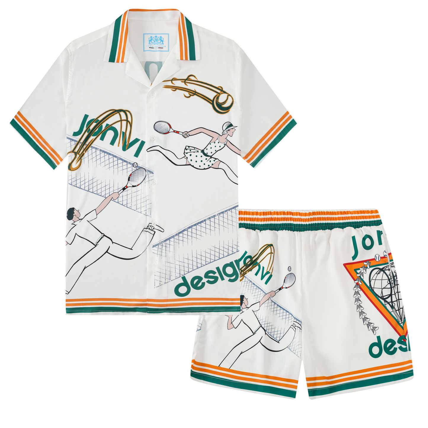 Tennis Court Sports Resort Wear Silk Fiber Waistband Shorts