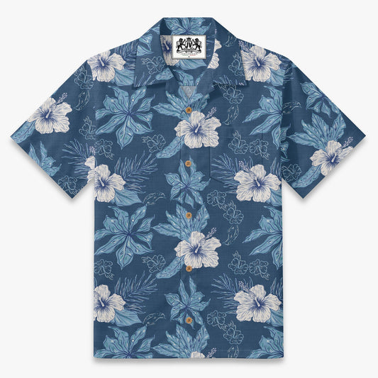 Midnight Hibiscus Camp Shirt