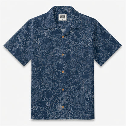Cocoa Paisley Vintage Camp Shirt