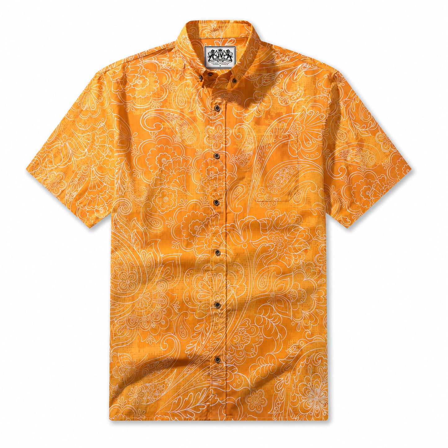 Cocoa Paisley Vintage Short-Sleeve