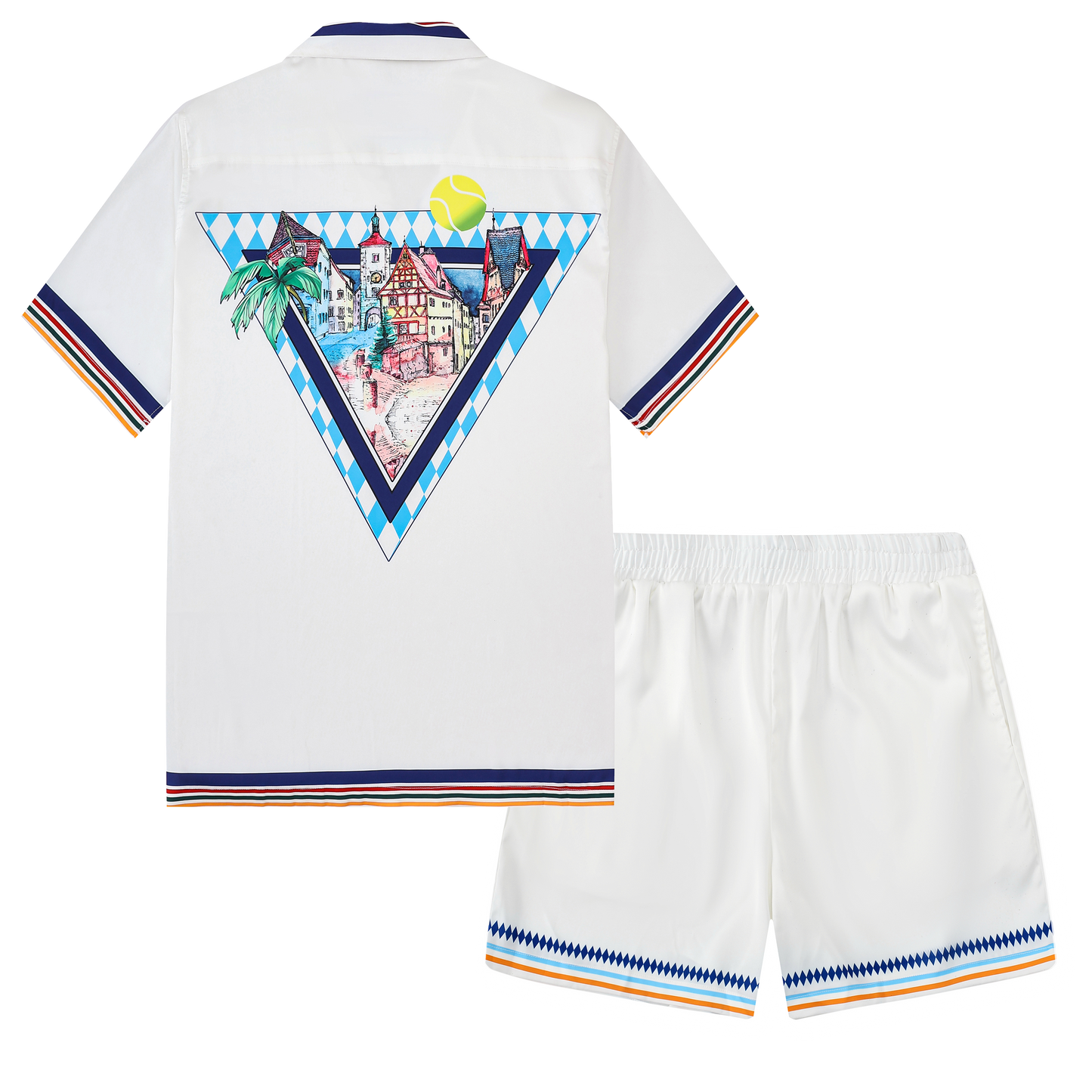 Tropical Style Short Sleeve Sports Shirt for Men