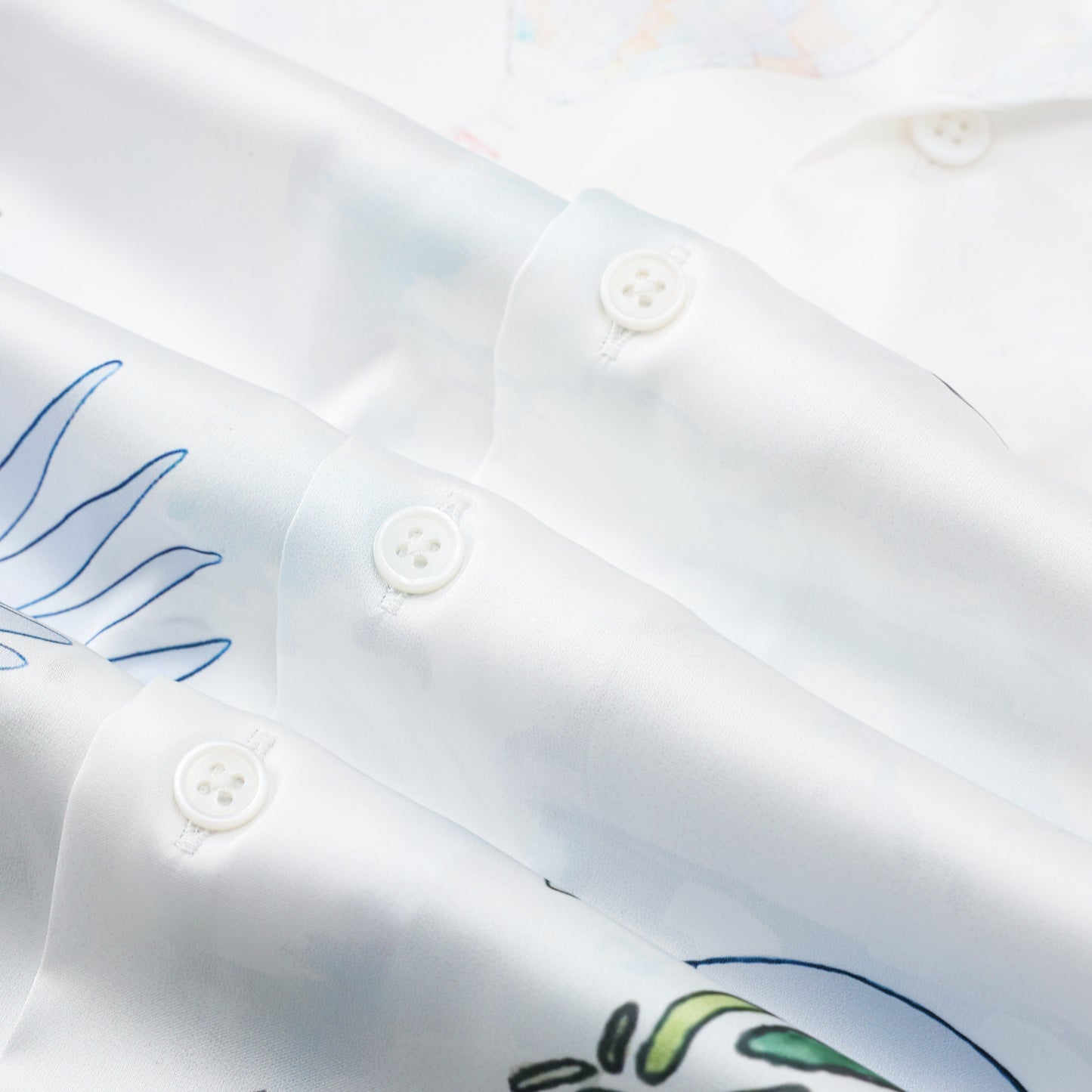 Red-crowned Crane Print Short Sleeve Camp Collar Shirt