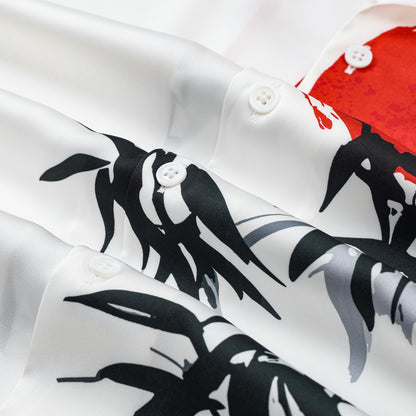 Sun Bamboo Combination Print Camp Collar Short Sleeve Shirt