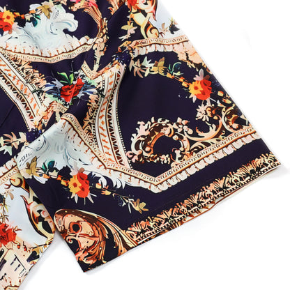 Gorgeous Resort Wear Silk Fiber Short Sleeve Shirt