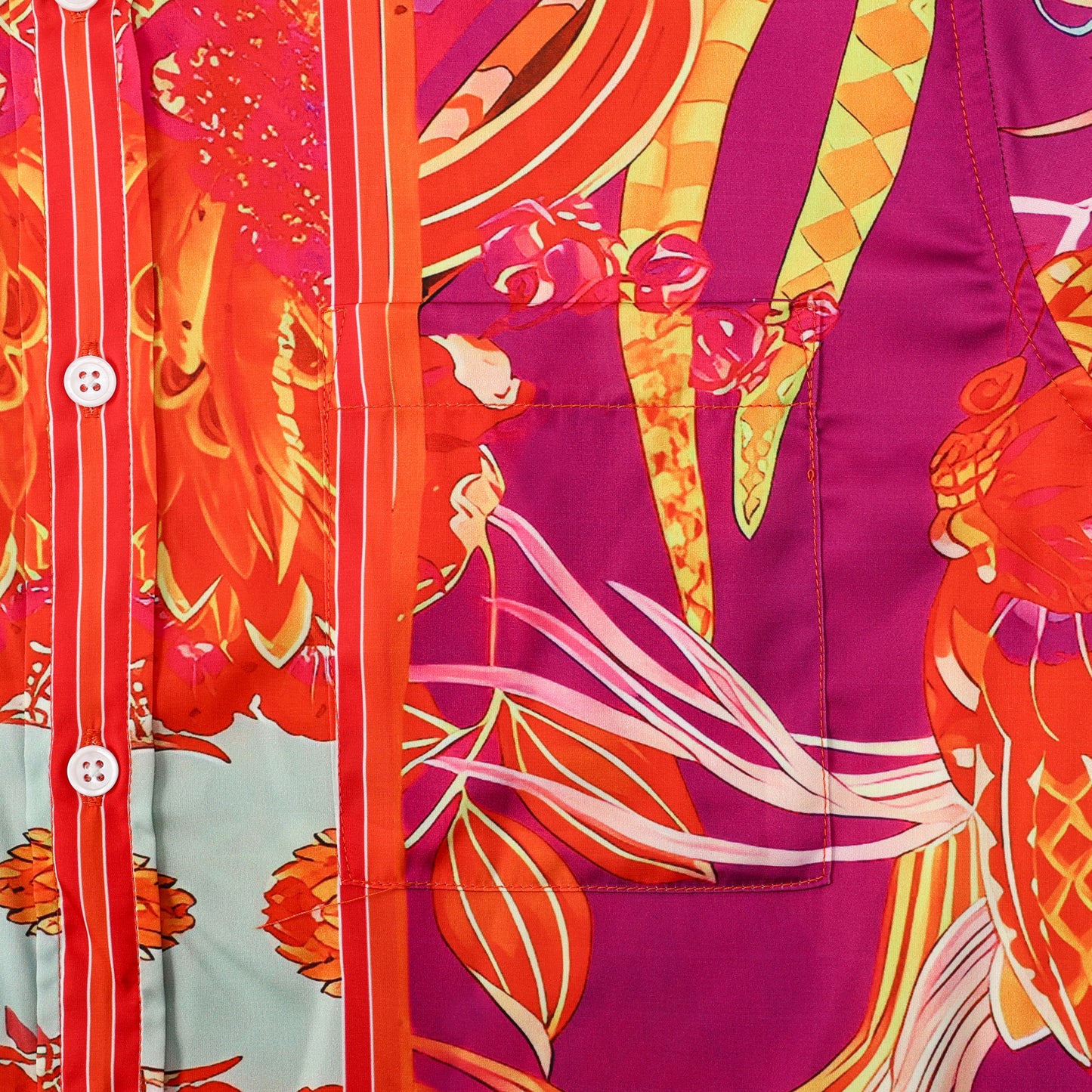 Gorgeous Butterflies Pattern Silk Fiber Short Sleeve Shirt