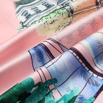 Pink Goddess Statue Pattern Button Up Casual Shirt