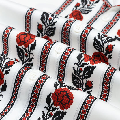 Floral Pattern Camp Collar Shirt