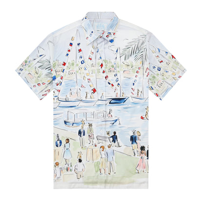 Yacht Holiday Theme Resort Wear Short Sleeve Shirt