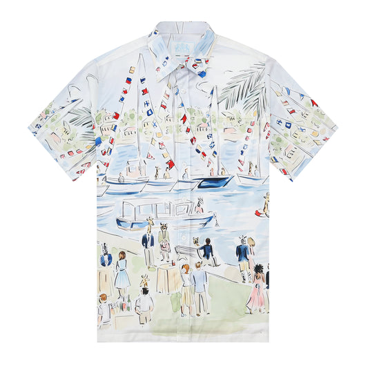 Yacht Holiday Theme Resort Wear Short Sleeve Shirt