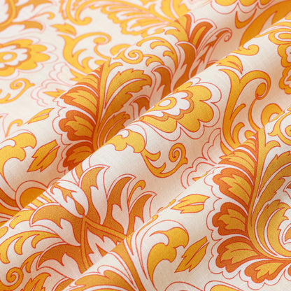 Yellow Floral Pattern Short Sleeve Sports Shirt
