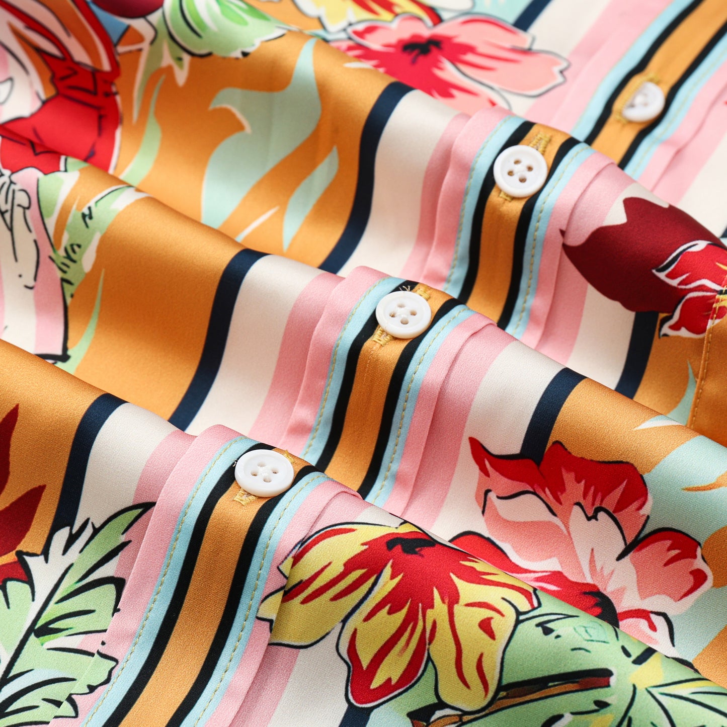 Floral Summer Design Short Sleeve Casual Shirt