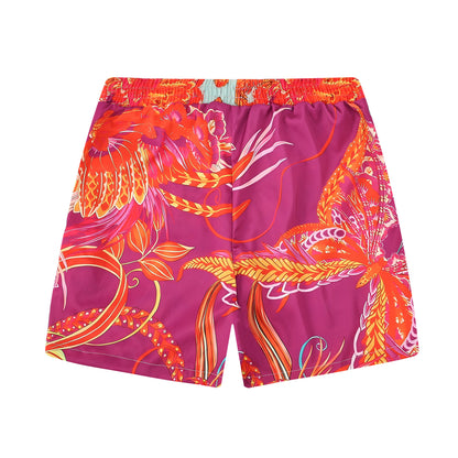 Gorgeous Butterflies Pattern Pink Waistband Shorts