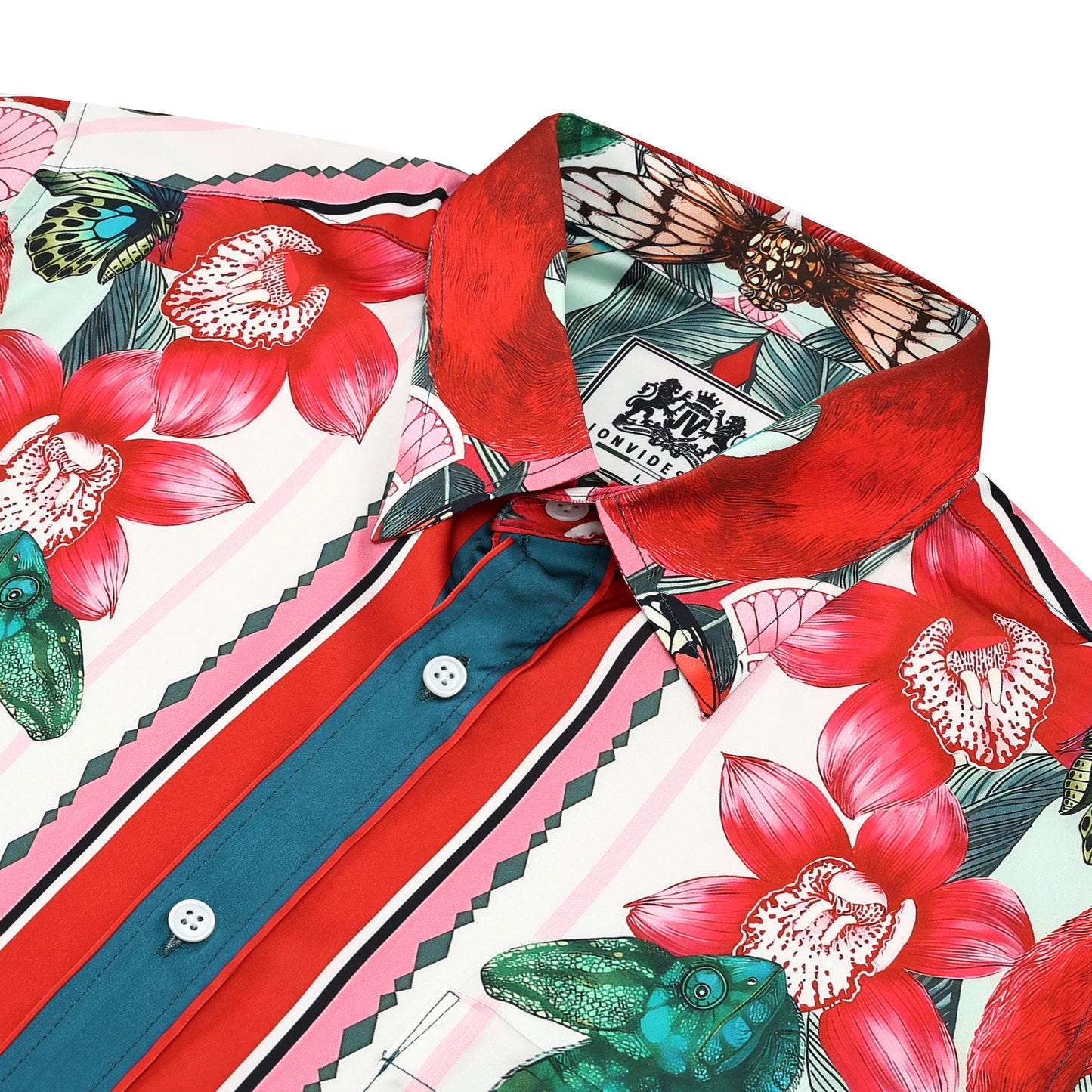 Tropical Style Flamingo Short Sleeve Shirt for Men