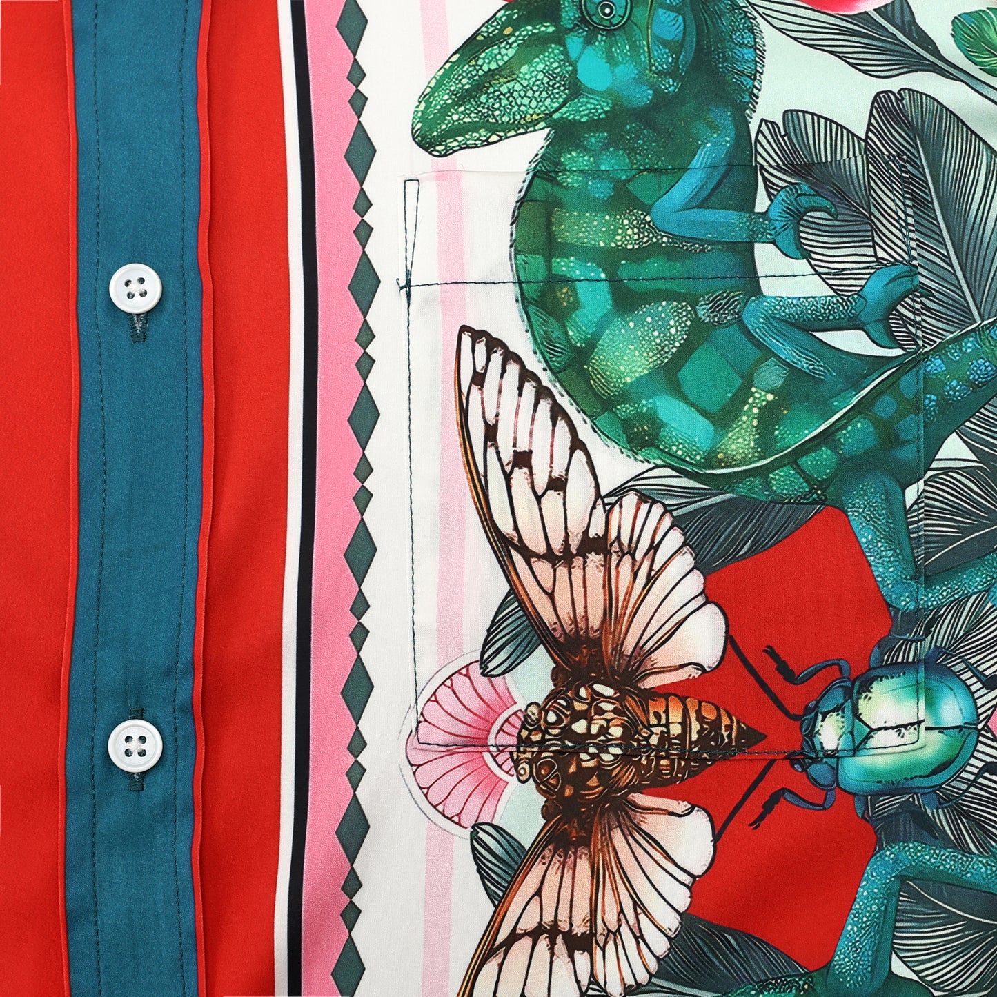 Tropical Style Flamingo Short Sleeve Shirt for Men