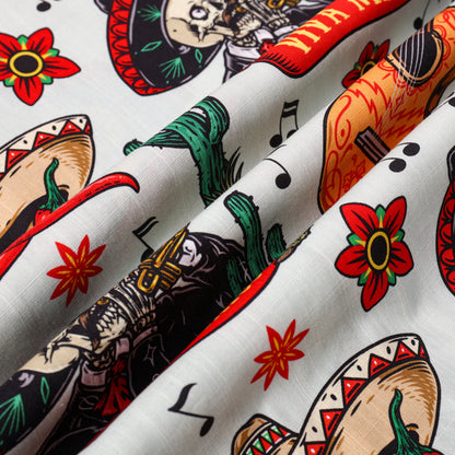 Chilli Pepper Pattern Button Short Sleeve Shirt