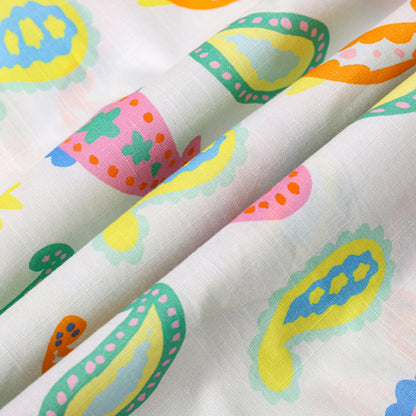 Colorful Paisley Pattern Button Short Sleeve Shirt