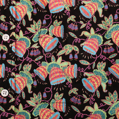 Plant Pattern Button Short Sleeve Shirt