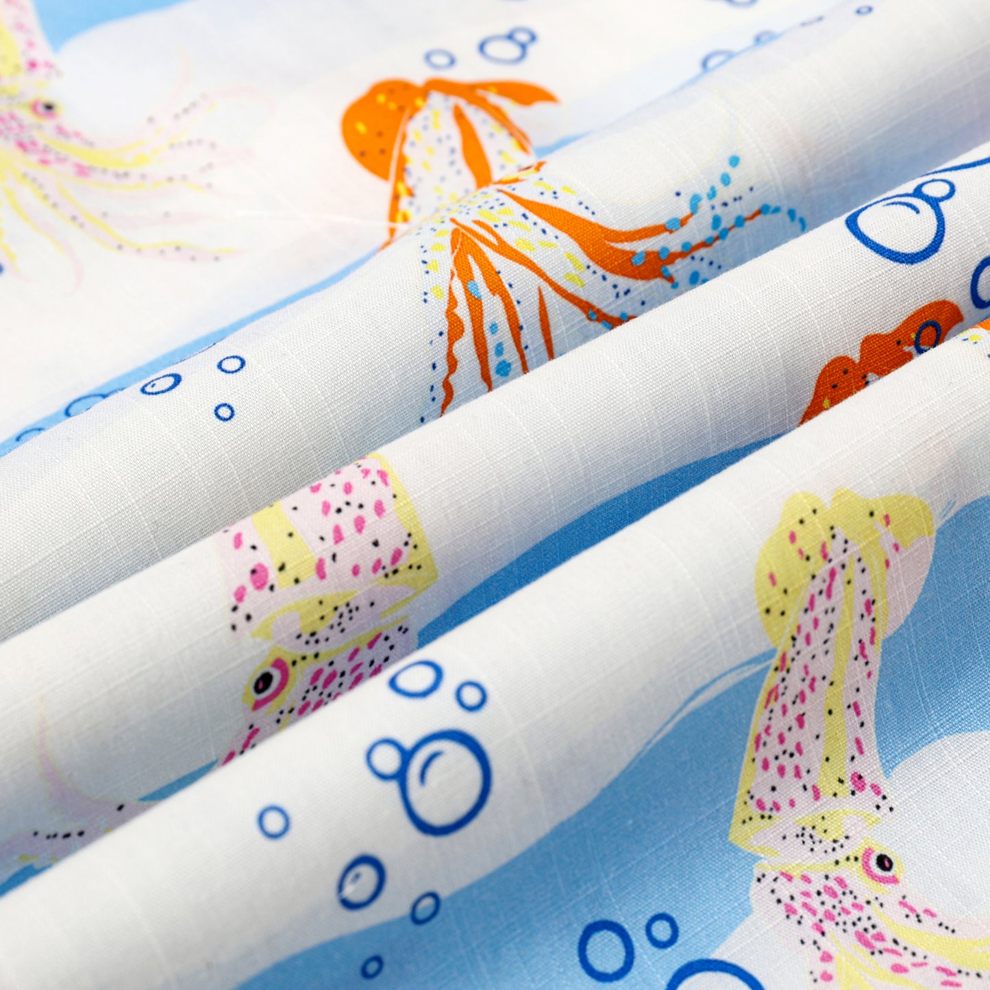 Squid Pattern Button Short Sleeve Shirt