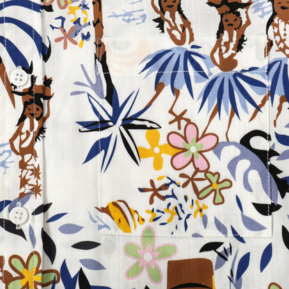 Hawaii Pattern Button Short Sleeve Shirt