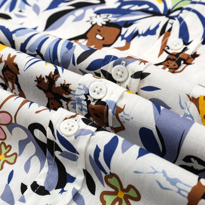 Hawaii Pattern Button Short Sleeve Shirt