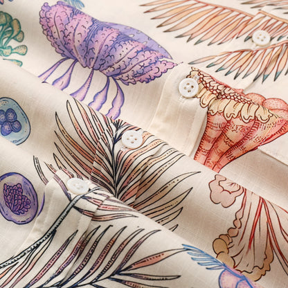 Underwater Pattern Button Short Sleeve Shirt