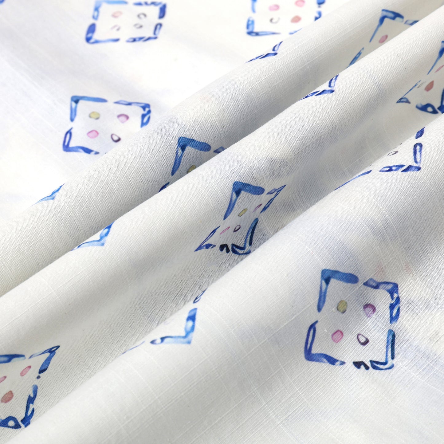 Square Pattern Button Short Sleeve Shirt