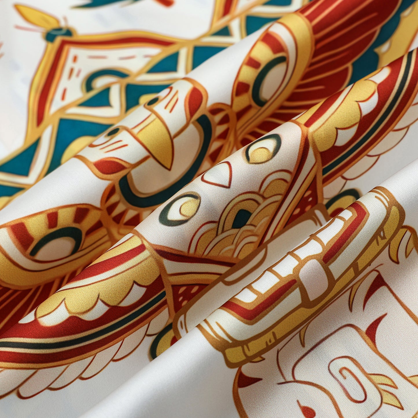 Egyptian Totem Pattern Camp Collar Casual Shirt for Men