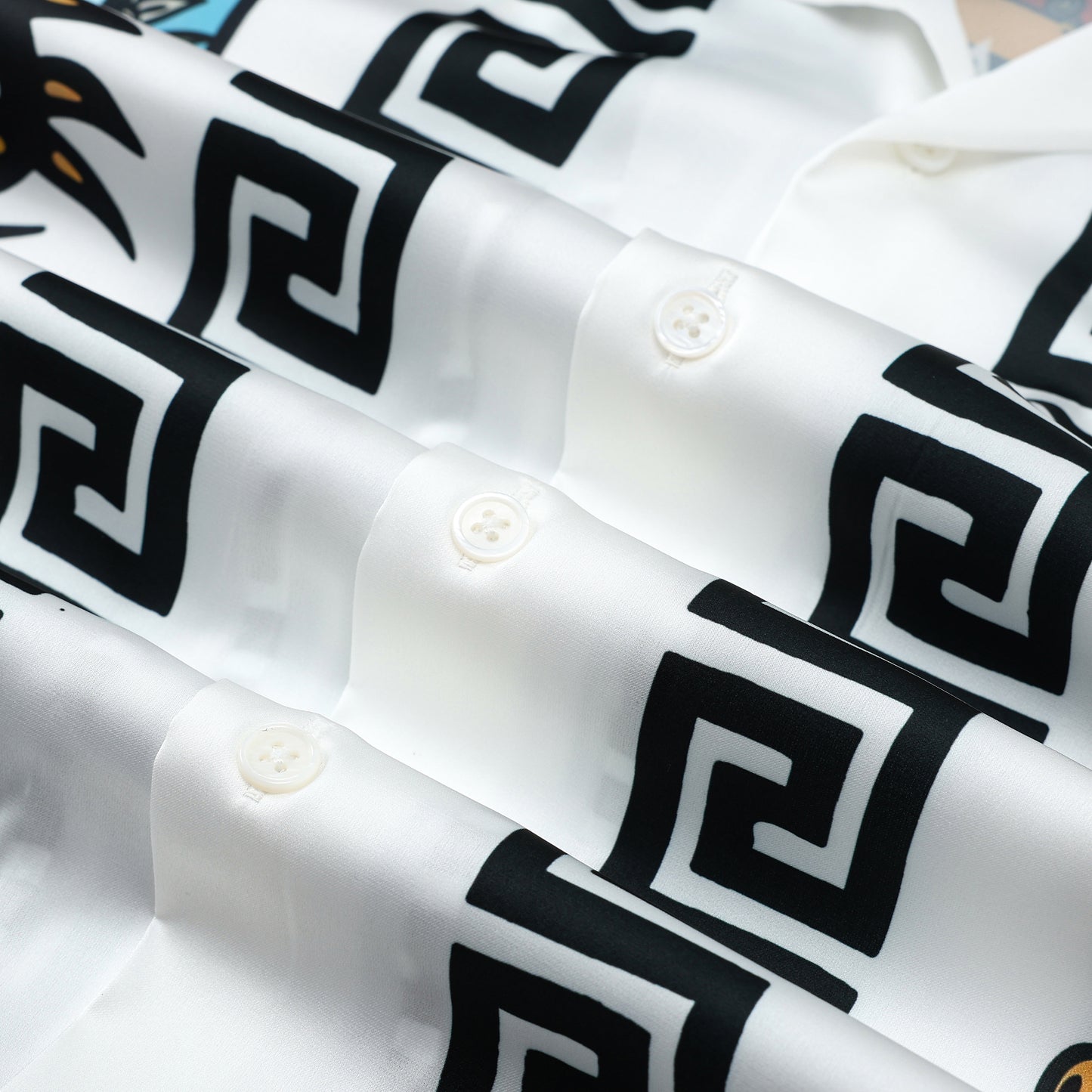 Exotic Pyramid Pattern Camp Collar Casual Shirt for Men