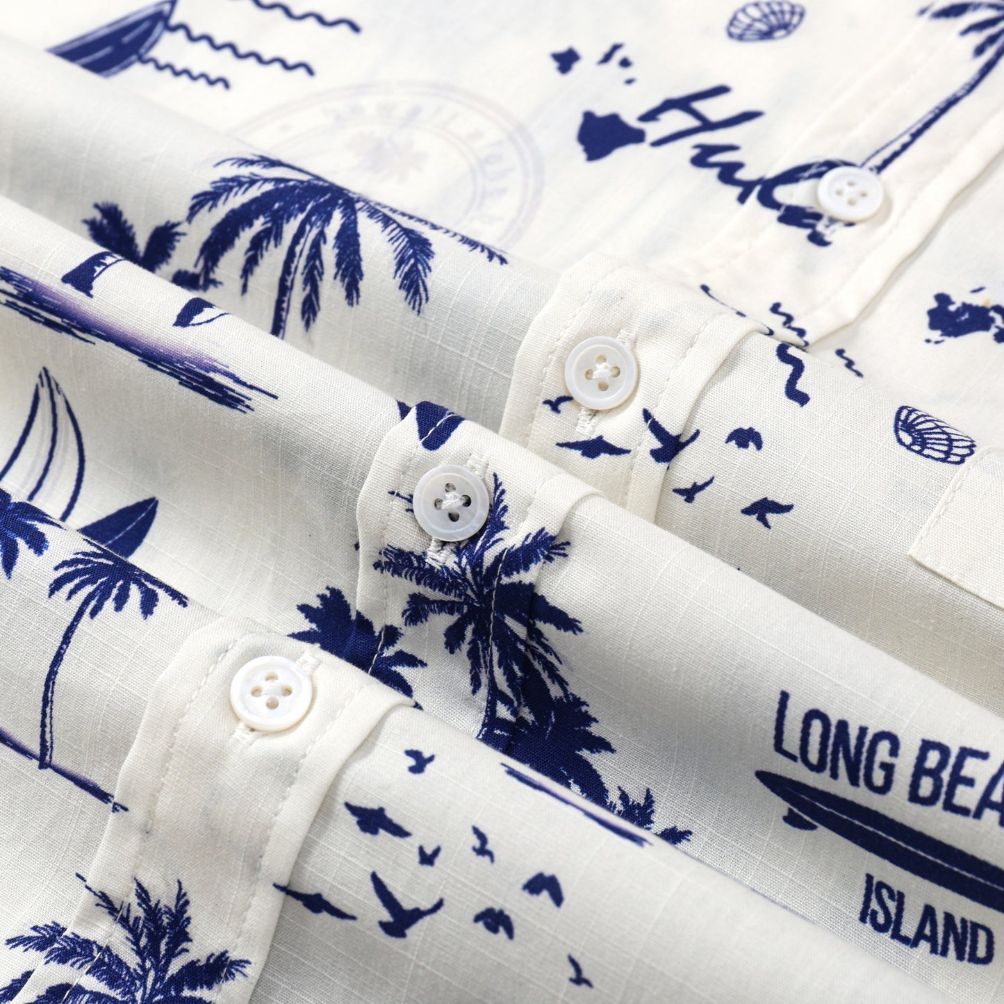 Beach Surfing Pattern Short Sleeve Shirt