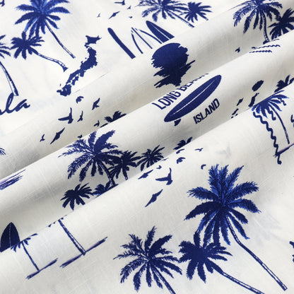 Beach Surfing Pattern Short Sleeve Shirt