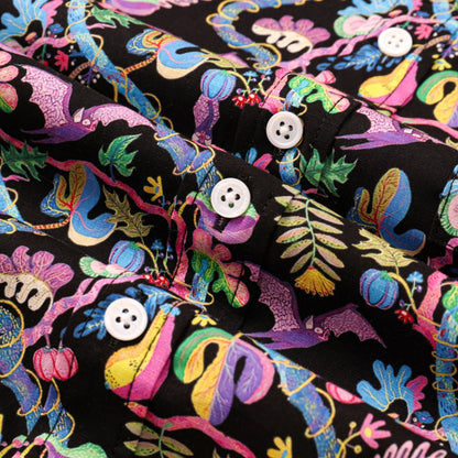 Aloha Style Batman Button Short Sleeve Shirt
