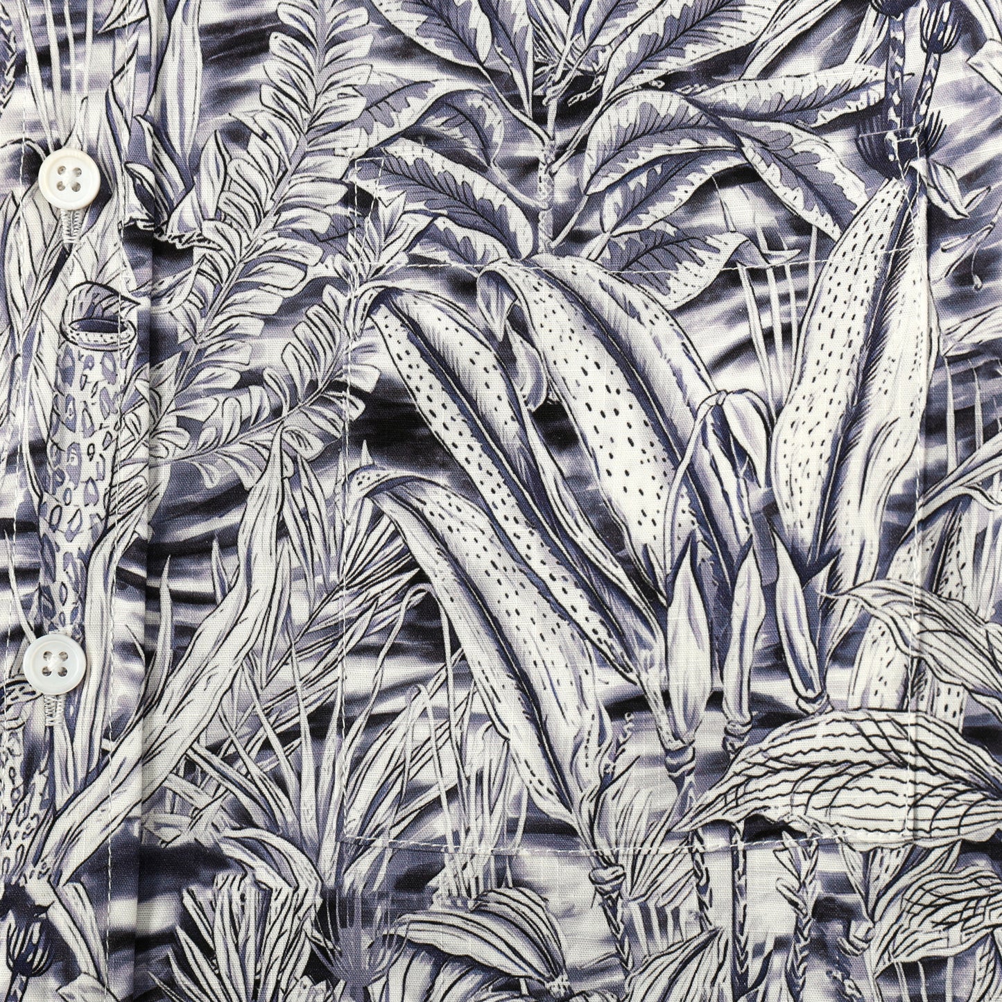Aloha Palm Tree Pattern Button Short Sleeve Shirt