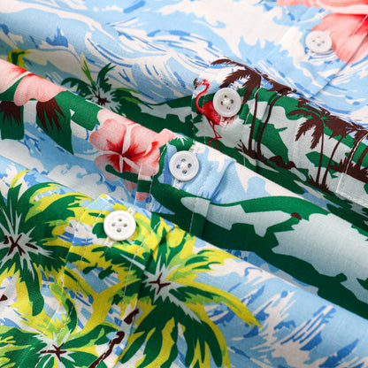 Beach Palm Tree Pattern Short Sleeve Shirt