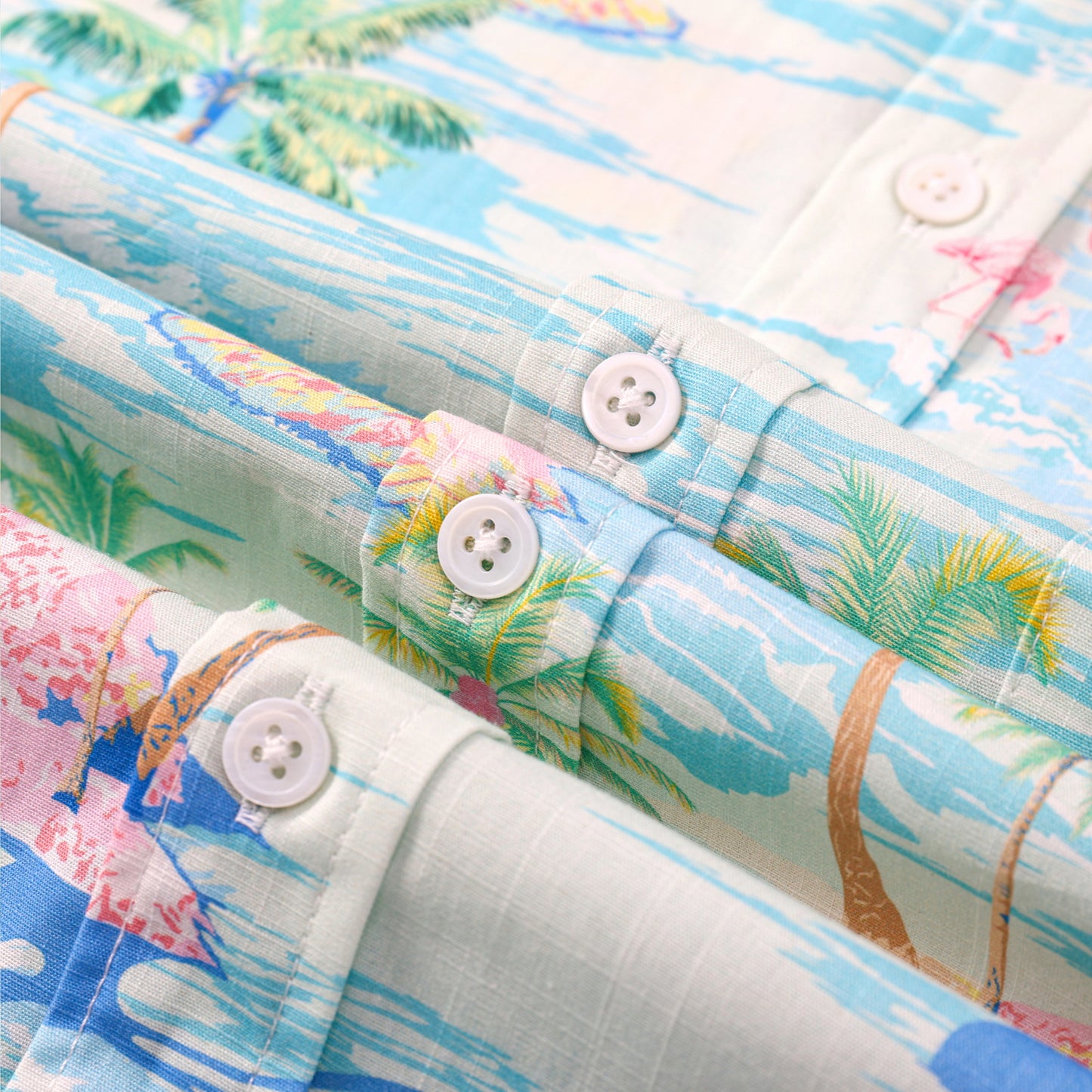 Beach Flamingo Pattern Short Sleeve Shirt