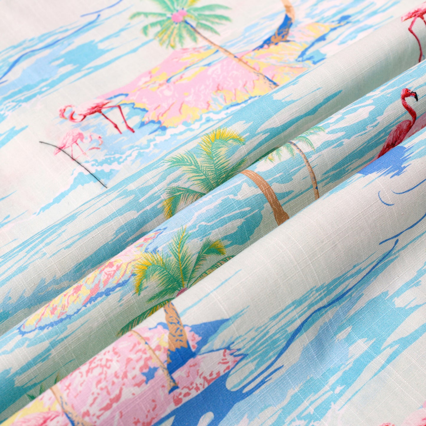 Beach Flamingo Pattern Short Sleeve Shirt