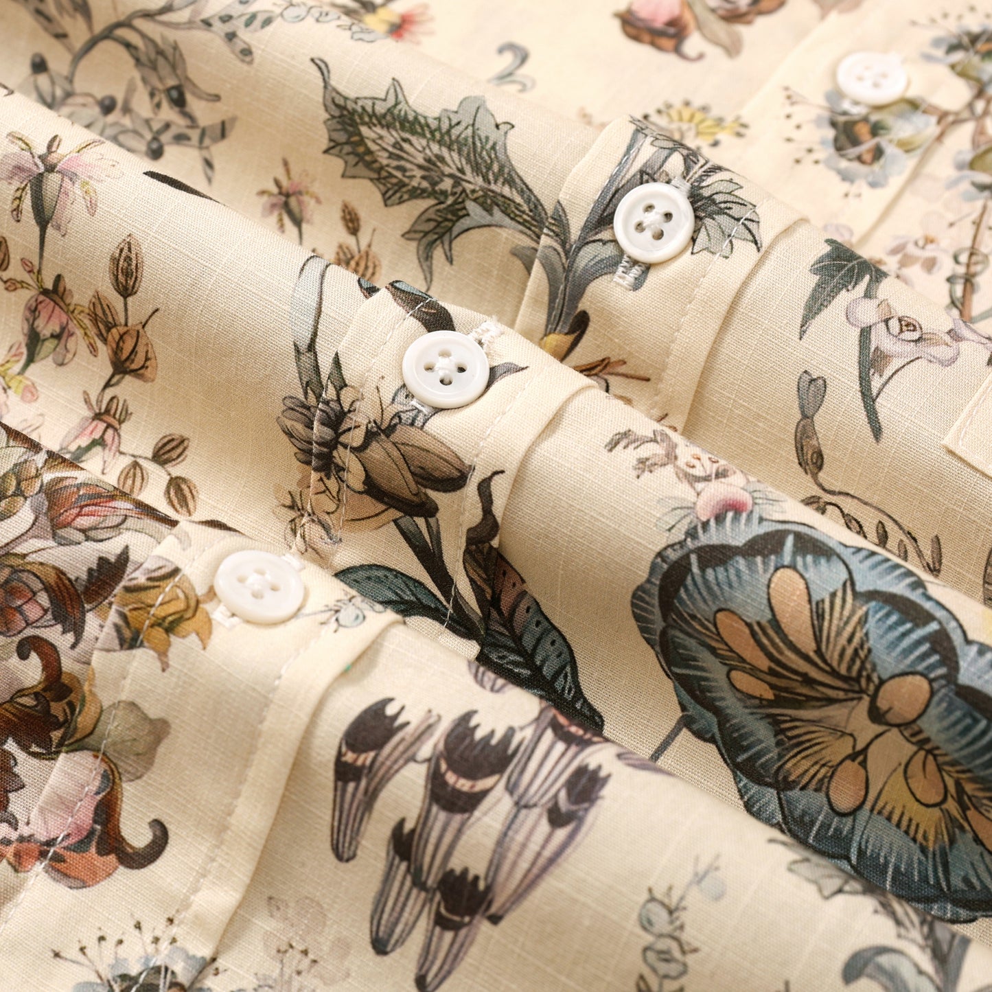 Floral Aloha Pattern Button Short Sleeve Shirt